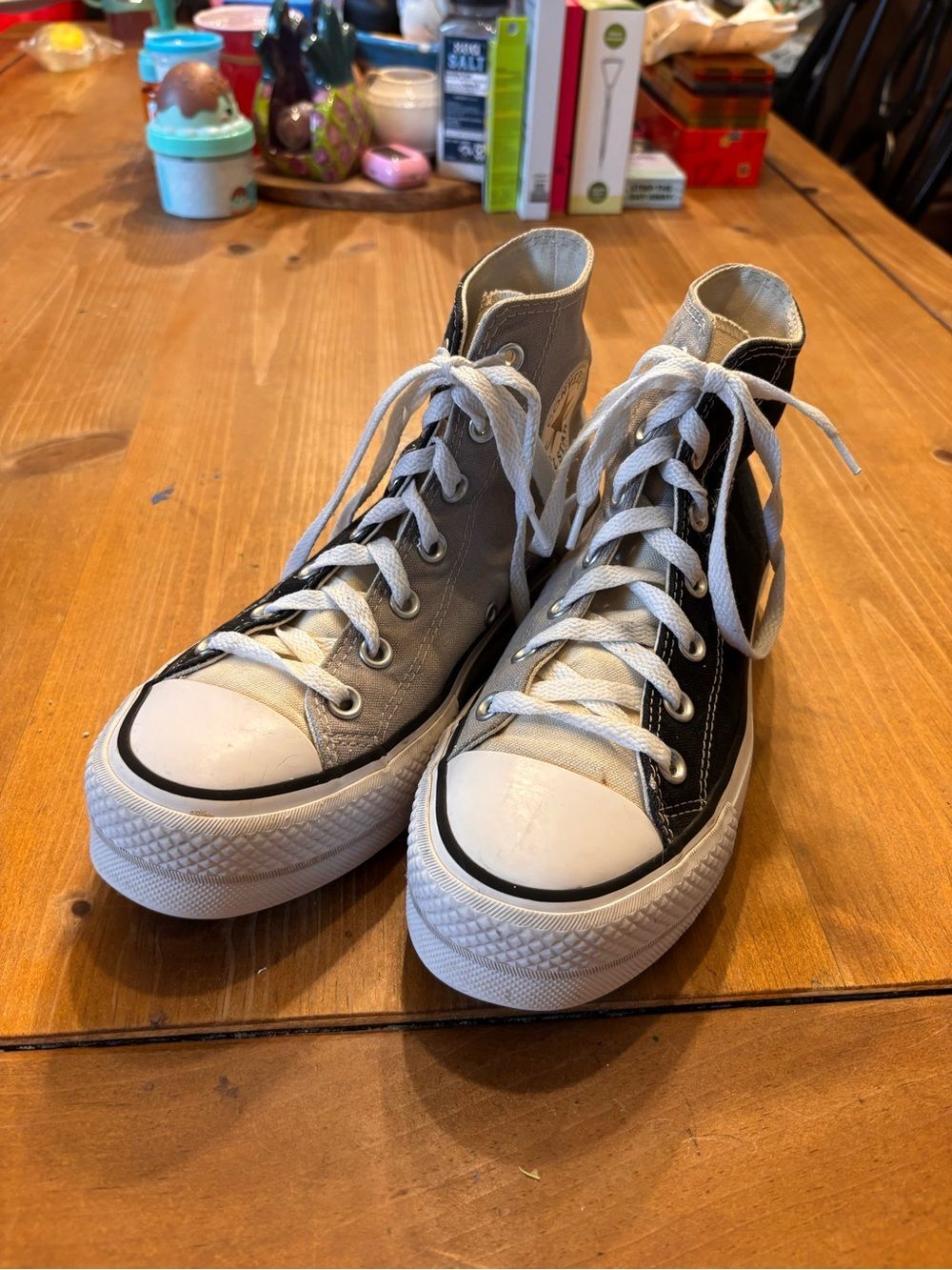Converse womens custom by you all star lift platform split high top sneakers 7